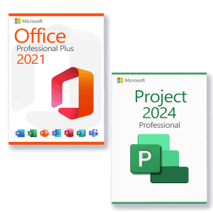 Microsoft Office 2021 Professional Plus + Microsoft Project 2024 Professional license for 3PCs