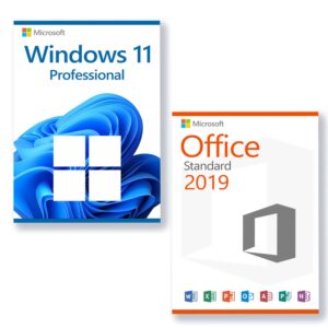 Microsoft Windows 11 Professional + Microsoft Office 2019 Standard Licenza per 3PC