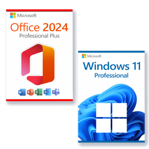Microsoft Office 2024 Professional Plus + Microsoft Windows 11 Professional Licenza per 3 PC