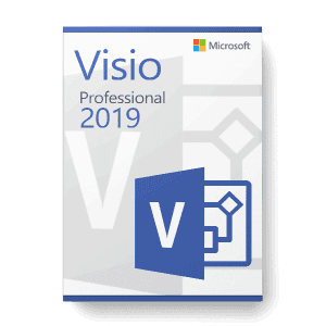 Microsoft Visio 2019 Professional license for 3 PCs