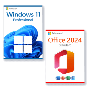 Microsoft Office 2024 Standard + Microsoft Windows 11 Professional license for 3 PCs